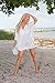 LA LEELA Women's Beachwear Summer Beach Dress Plus Size Casual Bathing Suit Cover-up for Women 2X-3X White, Solid