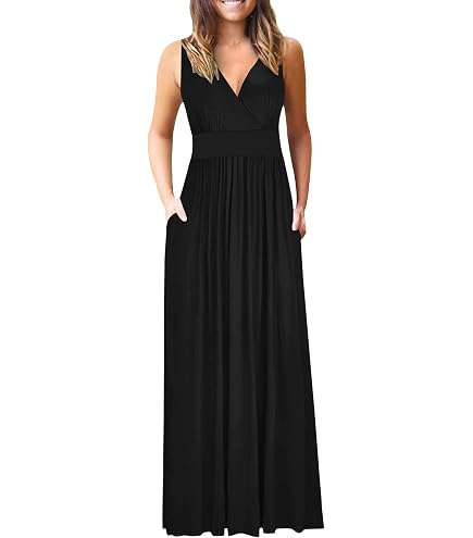 chinese dress ladies Summer Dresses for Women Short Sleeve Maxi Dresses Round Neck Casual Loose  Split Wrinkle-Free Long Maxi Vacation Dress Black at Amazon Women's  Clothing store main image 0