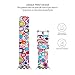 Lwsengme Compatible for Apple Watch Band 42mm 44mm, Soft Silicone Replacment Sport Bands iWatch Series 4 Series 3 Series 2 Series 1 - Pattern Printed (Flower-5, 42MM/44MM)
