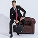 BOSTANTEN Leather Briefcase Slim Shoulder Cross-body Laptop Business Bags for Women & Men Black