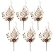 Valery Madelyn 6 Pcs Gold Glitter Christmas Picks with Artificial Pine Cone and Leaves for Christmas Tree Flower Arrangements Wreaths and Holiday Decorations- 12inch