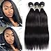 Peiyulex Brazilian Straight Hair 3 Bundles Grade 10A Virgin Straight Human Hair Bundles Natural Black Color Hair Weave k
