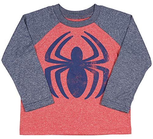 Marvel Ultimate Spider-Man Little Boys Logo Active Raglan T-Shirt (5T) Red/Blue