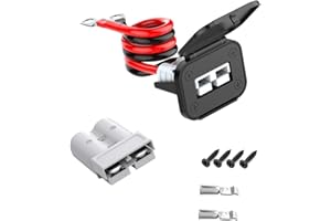 Lhnjimrsy Anderson Connector,8AWG 50AMP Battery Quick Connect/Disconnect Connector, 1.64ft Battery Cable Connector,Winch Wiri