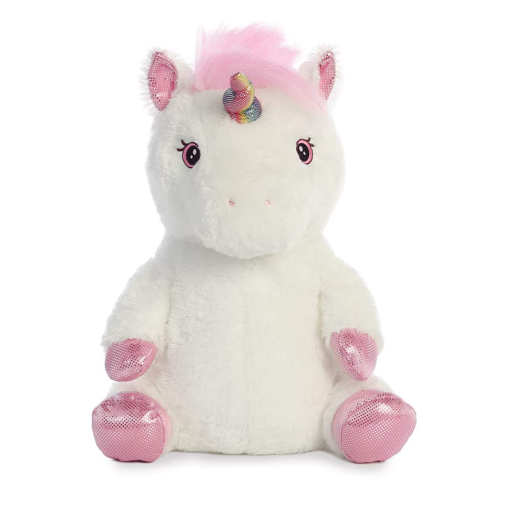 Aurora World 60884 Sparkle Tales - Dream Reversible Unicorn 13", Pink and White