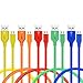 OKRAY 5 Pack 1ft Short USB Cable Colorful Mini Micro USB 2.0 Charger Cable Sync Charging Cord for Android, Samsung Galaxy, Google Nexus, HTC, Nokia, Sony, Power bank (Red Green Blue Orange Yellow)