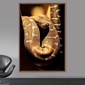 signwin Framed Canvas Wall Art Snake Contemporary Dramatic...