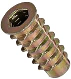 E-Z Lok Threaded Insert, Zinc, Hex-Flanged, 1/4"-20 Internal Threads, 25mm Length (Pack of 50)