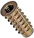 E-Z LOK Threaded Insert for Soft Wood, Zinc Hex-Flanged Thread Inserts 1/4-20 Internal Threads, 25mm Length Pack of 50