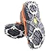 Uelfbaby 19 Teeth Micro spikes Footwear Ice Traction System Safe Protect for Walking, Jogging, or Hiking on Snow and Ice(19 Spikes/ Orange)