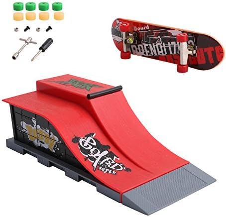 Tairacy Fingerboard Skat Park Ramp Parts for Tech Deck Finger Board Ultimate Park (E)
