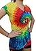 Rockin' Cactus Women's(Reg) V-Neck Tie Dye Shirt