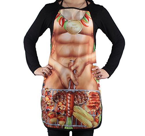 STLY 1 Piece Funny BBQ Aprons Sexy Rude Barbecue Cooking Kitchen Baking Crafting Gardening Apron (BBQ Corn)