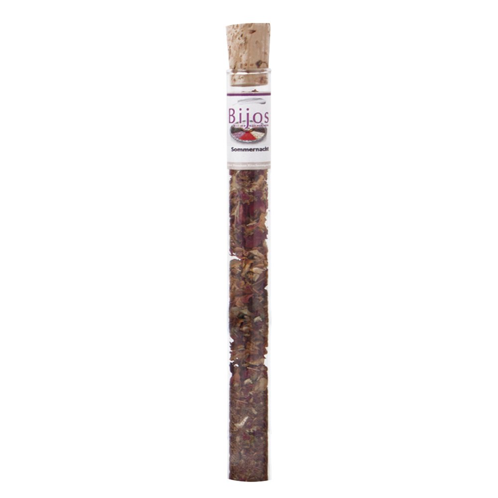 Incense mixture in a 35 ml glass tube Summer night – with jasmine, orange zest, sandarac, rose petals, etc.