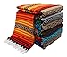 El Paso Designs Peyote Hippie Blanket . Classic Mexican Style Falsa Stripe Pattern in Vivid Peyote Colors. Throw, Bed, Tapestry, or Yoga Blanket. Hand Woven Acrylic, 57