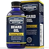 Beard Oil - Rousing Citrus Scent - Huge Man-Sized 4 oz Bottle - 100% Natural - Softens Your Beard and Stops Itching - Scent Women Love - Best Beard Oil And Conditioner For Men