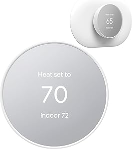 Google Nest Thermostat - Smart Thermostat for Home - Programmable WiFi Thermostat - Snow - GA01334-US Bundle with elago Wall Plate Cover Plus Compatible with Google Nest Thermostat - White