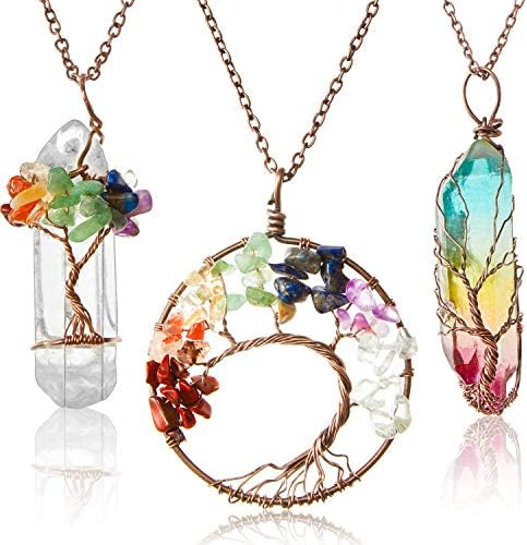 Hicarer 3 Pieces Tree Life Pendant