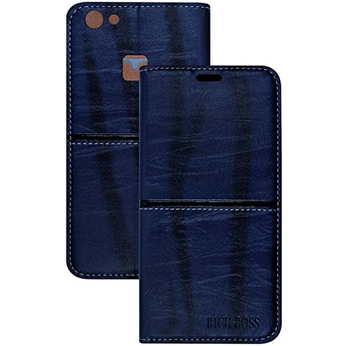 Casotec Rich Boss Premium Leather Kickstand Wallet Flip Case Cover