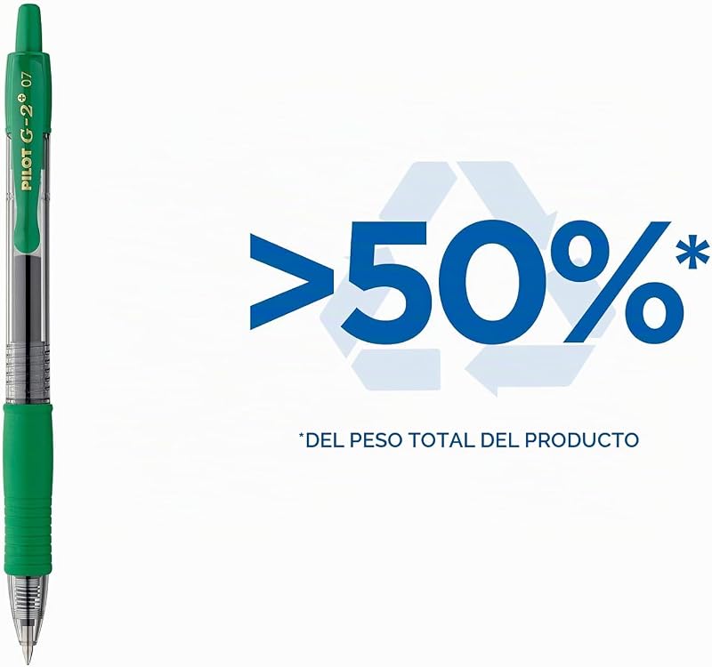 - Caja de 6 G2 Plus - Bolígrafos Roller de Tinta de Gel - Retráctiles y Recargables - Excelente Comodidad de Escritura - Negro - Punta Media