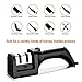 Nicekitchen Kitchen Straight and Serrated knives 2 stage Manual chef Knife Sharpener, with Diomand Abrasives, Black