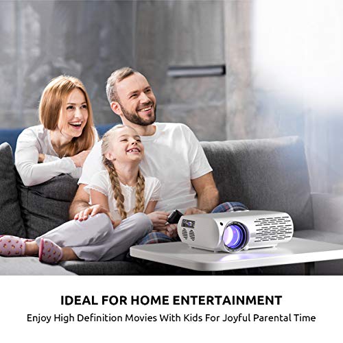 Crenova Home Video Projector, 6800 Lux Full HD Movie Projector, 200' Display LED Outdoor Projector 1080P Supported, Home… - Image 4
