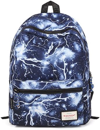 KissAir(TM) Unisex Casual New Lightning Designer Canvas Laptop Racksack School Backpack (Blue)