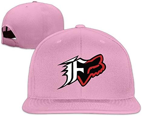Unisex Custom Fox Racing Flat Bill Plain Snapback Hats Caps Pink