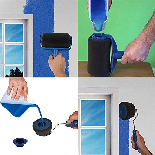 Stingna Paint runner pro decorative wall paint roller pro spray paint Pintar facil roller brush home hand brush suit multifunction kits (blue) - Thumbnail 5
