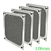 120mm Computer Fan Filter Grills with Screws, Ultra Fine Aluminum Mesh, Silver Color - 4 Pack