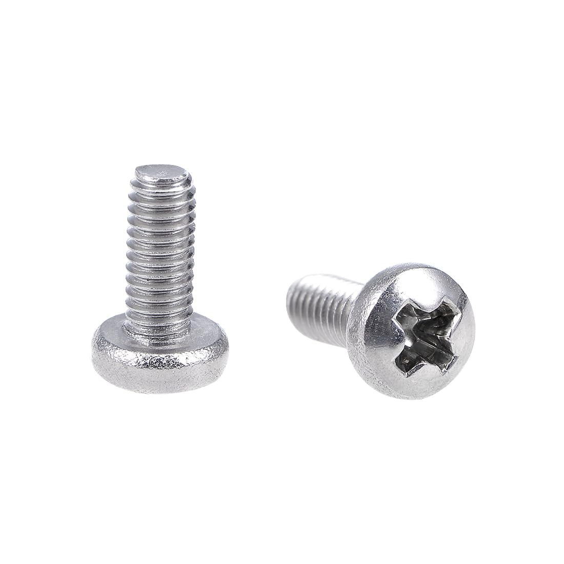 sourcing map M2.5x6mm Machine Screws Pan Phillips Cross Head Screw 304 Stainless Steel Fasteners Bolts 100Pcs