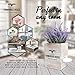 3-in-1 Countree Tissue Box Cover Square: Rustic Farmhouse Bathroom Decor, Potted Lavender & Wood Tissue Box Holder Cube - Enhance Your Home Decor, Perfect for Living Room, Bedroom, Bathroom Storage
