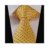 New Classic Black&Gold Striped Tie Woven Jacquard Silk Men's Suits Ties Necktie