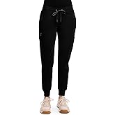 Healing Hands Women's Jogger Scrub Pant 7 Pockets Elastic Drawstring, with Moisture Wicking & 2-Way Stretch Technology - 9244