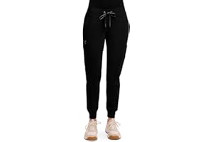 Healing Hands Women's Jogger Scrub Pant 7 Pockets Elastic Drawstring, with Moisture Wicking & 2-Way Stretch Technology - 9244