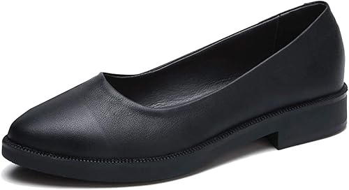 Amazon Nomioce レディースシューズオフィスナースシューズレディース安全靴パンプスウォーキングシューズ通勤 モカシン軽量疲れにくい長時間立ち仕事大きいサイズ履きやすい23 0cm黒36 パンプス