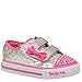 Skechers Kids Twinkle Toes Light-up Sneaker,Silver/Hot Pink,10 M US Toddler