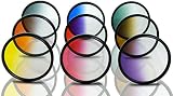 Opteka 58mm HD Multicoated Graduated Color Filter Kit for Digital SLR Cameras Includes: Red, Orange, Blue, Yellow, Green, Brown, Purple, Pink and Gray ND Filters