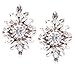 Happiness Boutique Women Statement Earrings | XXL Oversized Earrings with Rhinestones in Clear Color