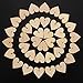 Outus 100 Pieces Wooden Blank Hearts for Crafts 1.57 Inch Wood Unfinished Hearts with Holes with 32.81 ft/ 10 Meter Hemp Rope for DIY Valentine Arts Wedding Card Making Crafts Decoration