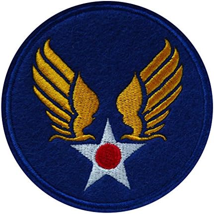 Altered History Designs WWII Army Air Force Wool Felt Patch 3 Inches Wide Royal Blue
