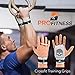 ProFitness 2 Hole Leather Cross Training Gymnastic Grips - Non Slip, High Grip Palm Protection with Wrist Wrap Support for Pull Ups, Kettlebells, WODs (Small 3.75