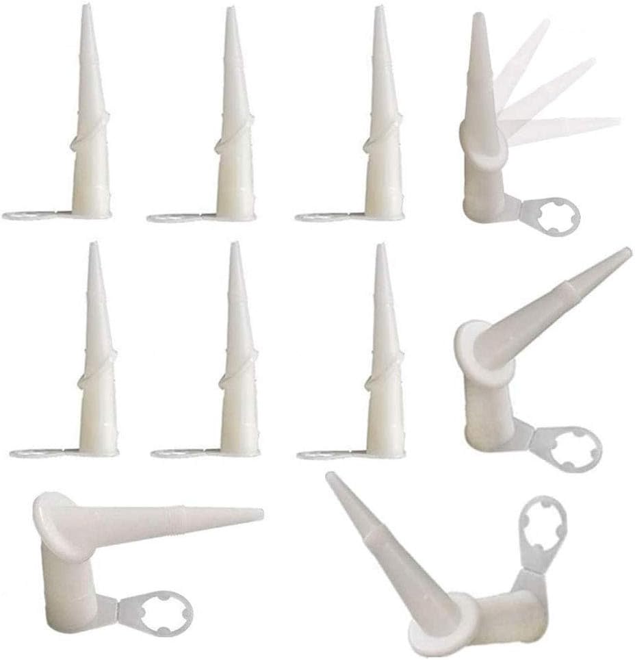10Pack Caulk Nozzles Brostown Universal 360 Degree Rotating Bent