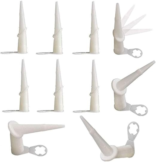 10Pack Caulk Nozzles Brostown Universal 360 Degree Rotating Bent