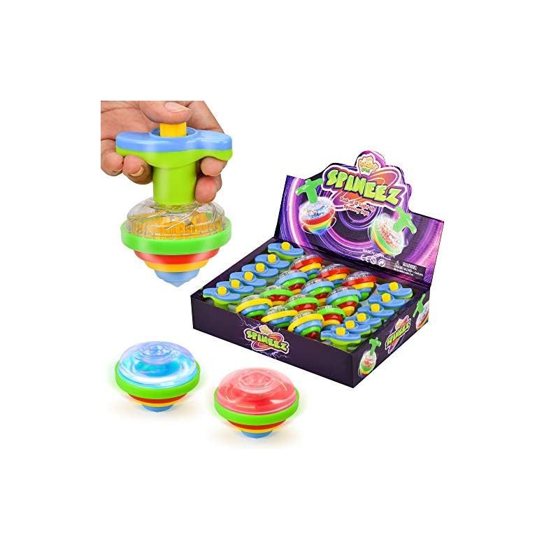 Light Up Spinning Tops for Kids, Set of 12, UFO Spin Toys with Flashing LED Lights, Fun Birthday Party Favors, Goodie… Light Up Spinning Tops for Kids, Set of 12, UFO Spin Toys with Flashing LED Lights, Fun Birthday Party Favors, Goodie…