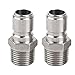 2 Pack Stainless Steel Male Quick Disconnect FPT 1/2