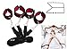 Bed Restráin Kit for Couples BDSM Game Play Bondageromance Restrainting Adjustable Straps Fur Tie up Hanscuffs Soft Wrist and Ankle Cuffs-RED