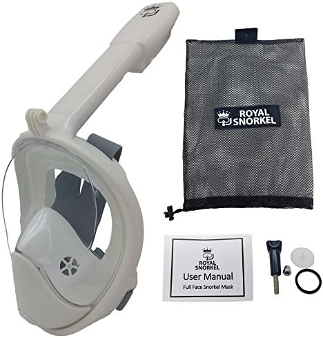 New 3rd Gen Full Face Snorkel Mask - Longer Breathing Tube, Flat Anti Fog Lens - Adult and Kids Size - GoPro Compatible, Easy to Breathe Underwater - Best Panoramic Snorkeling Masks