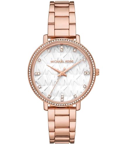 Amazon.com: Michael Kors Lennox Three-Hand Black and Gold-Tone