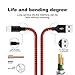 GBD Direct Phone Charger Cable Nylon Braided 5Pack 3FT 3FT 6FT 6FT 10FT USB Syncing Charger Cable Compatible Phone X 8 8 Plus 7 7 Plus 6s 6s Plus SE (Black&Red)